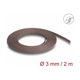 DeLOCK Manguito trenzado resistente a los roedores extensible 2 m x 3 mm marrón