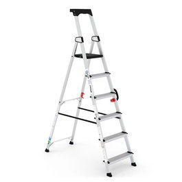 Persum Escalera profesional Delux de aluminio 6 peldaños