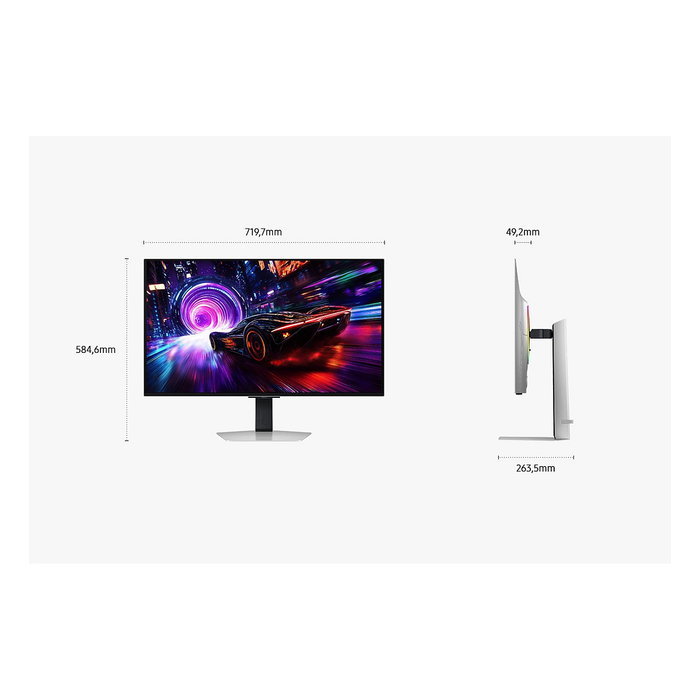 Samsung Odyssey OLED G8 G81SF Monitor Gaming 32" 4K OLED 0,03ms 240Hz HDMI 2.1 DisplayPort 1.4 FreeSync G-Sync Plateado Samsung Odyssey OLED G8 G81SF Monitor Gaming 32" 4K OLED 0,03ms 240Hz HDMI 2.1 DisplayPort 1.4 FreeSync G-Sync Plateado