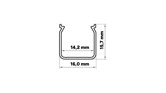 HELSE KIMERA Perfil Aluminio Anodizado Negro con Difusor Opal, Tapones y Clips Sujección 2,02 Metros
