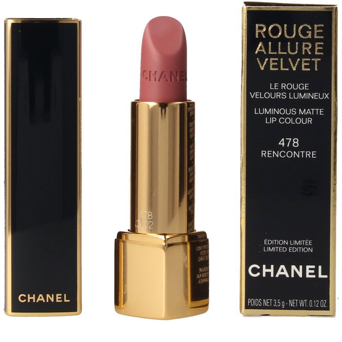 Chanel ROUGE ALLURE VELVET #478 Rencontre Labial Mate Larga Duración 3,5 g