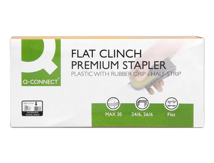 Q-connect Grapadora kf00992 Plástico Capacidad 30 Hojas Grapado Plano