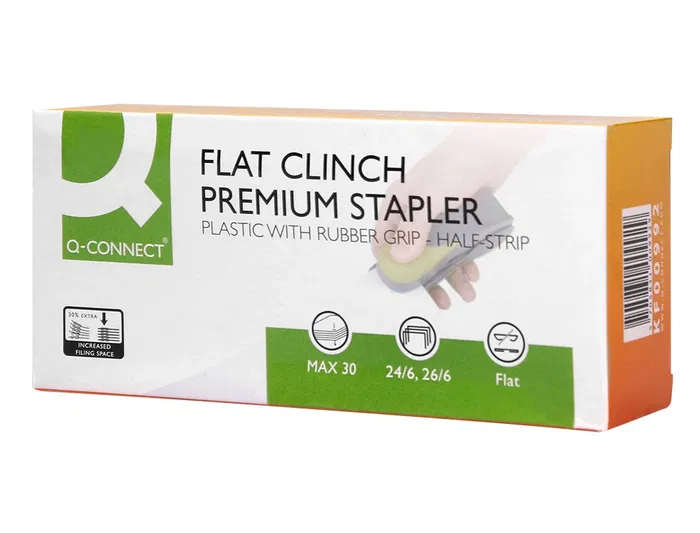 Q-connect Grapadora kf00992 Plástico Capacidad 30 Hojas Grapado Plano