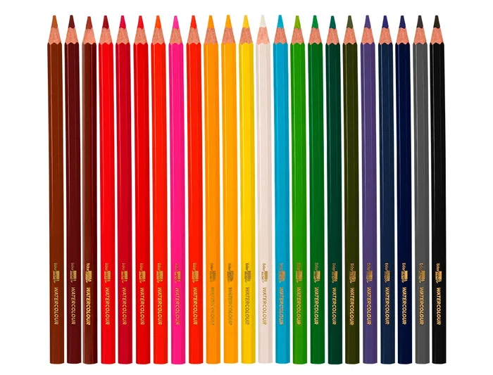 Liderpapel Lápices de Colores Acuarelables Caja 24 Unidades Colores Surtidos