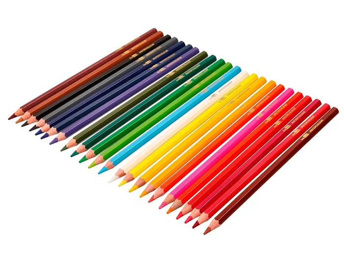 Liderpapel Lápices de Colores Acuarelables Caja 24 Unidades Colores Surtidos