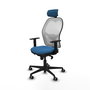 PIQUERAS Y CRESPO Silla de oficina Jorquera Azul claro y Blanco