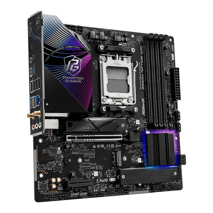 ASRock Phantom Gaming B850M Riptide WiFi AM5 micro ATX DDR5 ASRock Phantom Gaming B850M Riptide WiFi AM5 micro ATX DDR5