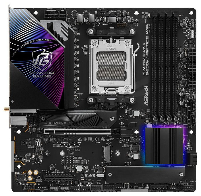 ASRock Phantom Gaming B850M Riptide WiFi AM5 micro ATX DDR5