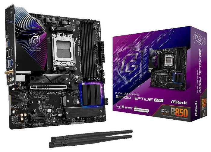 ASRock Phantom Gaming B850M Riptide WiFi AM5 micro ATX DDR5