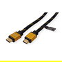 ROLINE 11.04.5565 Cable HDMI 5 m, Conectores HDMI tipo A Macho Chapado en Oro, Negro