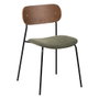 Silla Marrón-Verde Tejido-Metal Salón 49 X 53 X 80 cm (Set de 4)