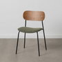 Silla Marrón-Verde Tejido-Metal Salón 49 X 53 X 80 cm (Set de 4)