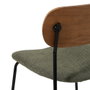 Silla Marrón-Verde Tejido-Metal Salón 49 X 53 X 80 cm (Set de 4)