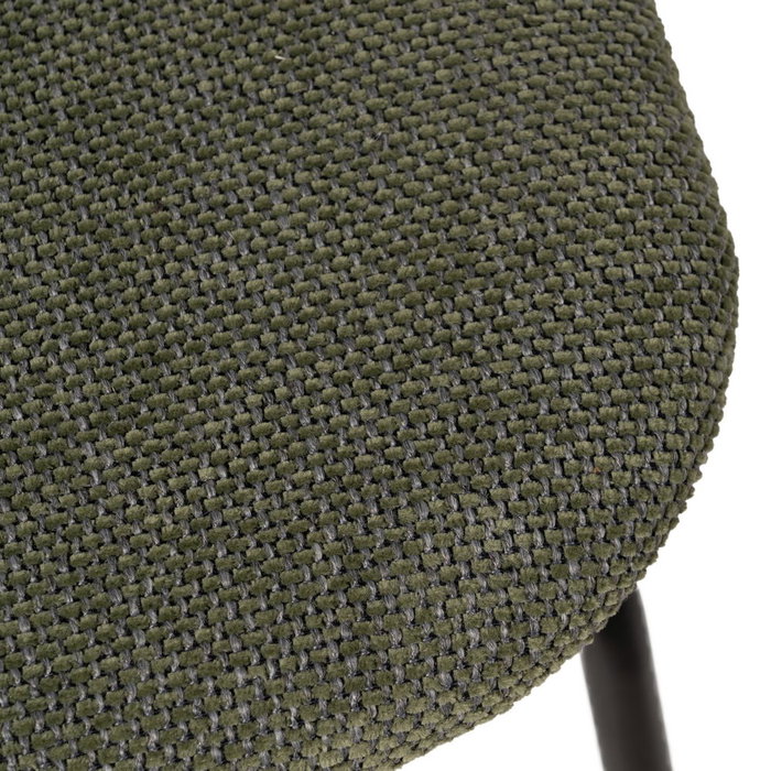 Silla Marrón-Verde Tejido-Metal Salón 49 X 53 X 80 cm (Set de 4) Silla Marrón-Verde Tejido-Metal Salón 49 X 53 X 80 cm (Set de 4)
