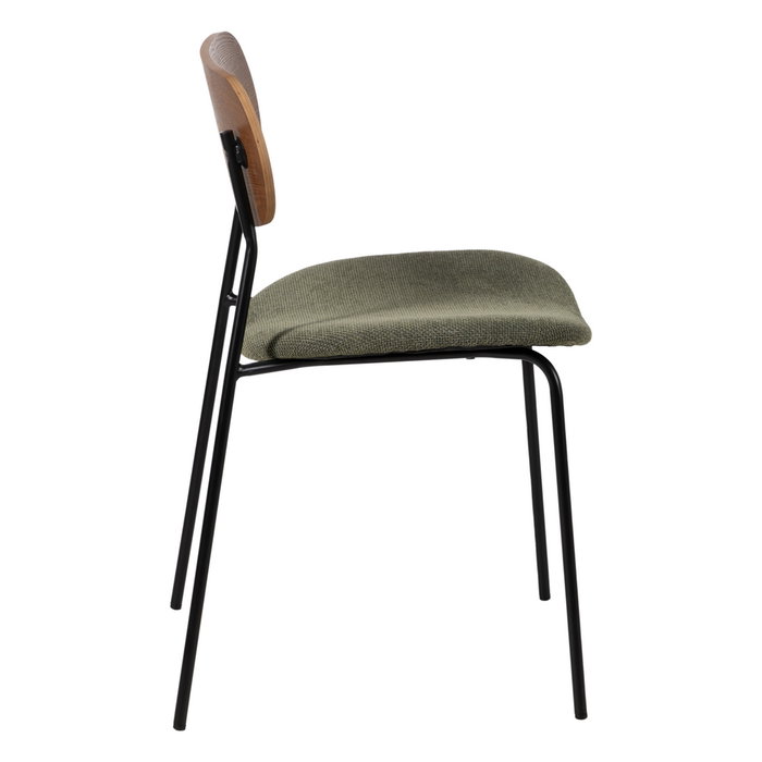 Silla Marrón-Verde Tejido-Metal Salón 49 X 53 X 80 cm (Set de 4) Silla Marrón-Verde Tejido-Metal Salón 49 X 53 X 80 cm (Set de 4)
