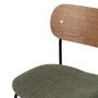 Silla Marrón-Verde Tejido-Metal Salón 49 X 53 X 80 cm (Set de 4)