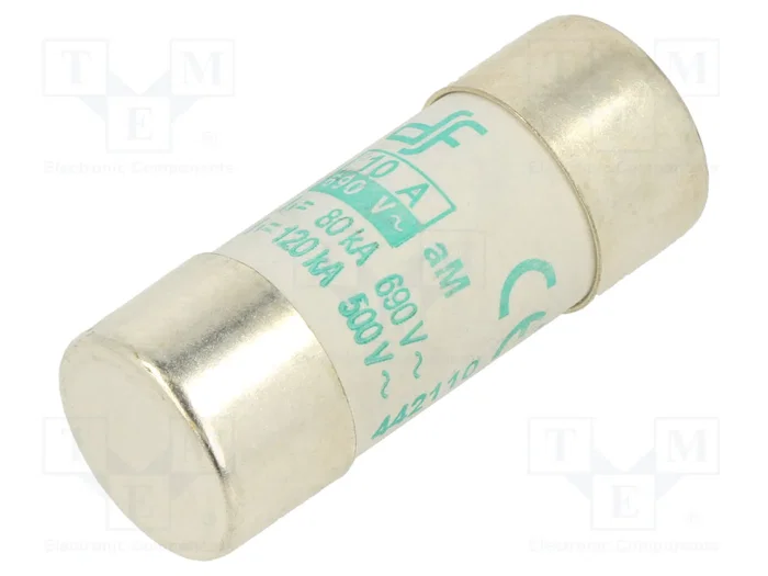DF ELECTRIC Fusible de cartucho 22x58mm 10A 690VAC aM DF ELECTRIC Fusible de cartucho 22x58mm 10A 690VAC aM