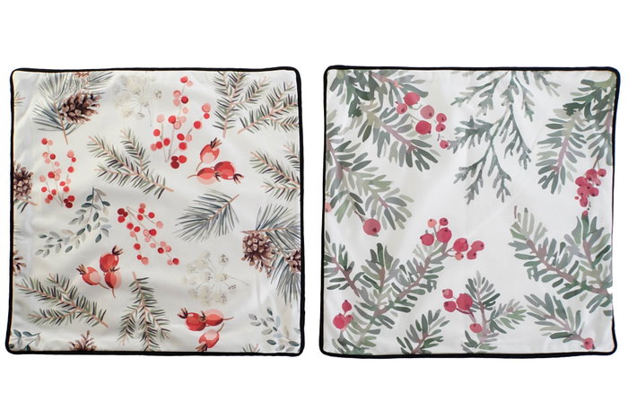 DKD Home Decor Funda Cojín Poliéster 45x45x1 cm, 2 Surtido Multicolor