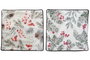 DKD Home Decor Funda Cojín Poliéster 45x45x1 cm, 2 Surtido Multicolor