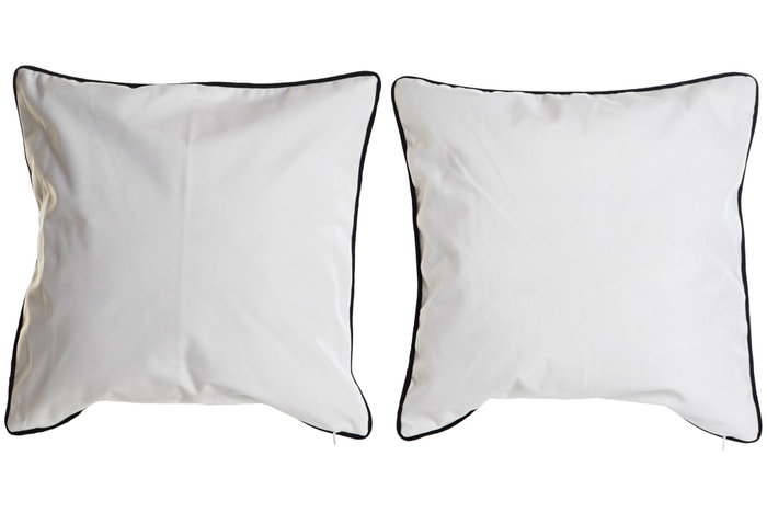 DKD Home Decor Funda Cojín Poliéster 45x45x1 cm, 2 Surtido Multicolor