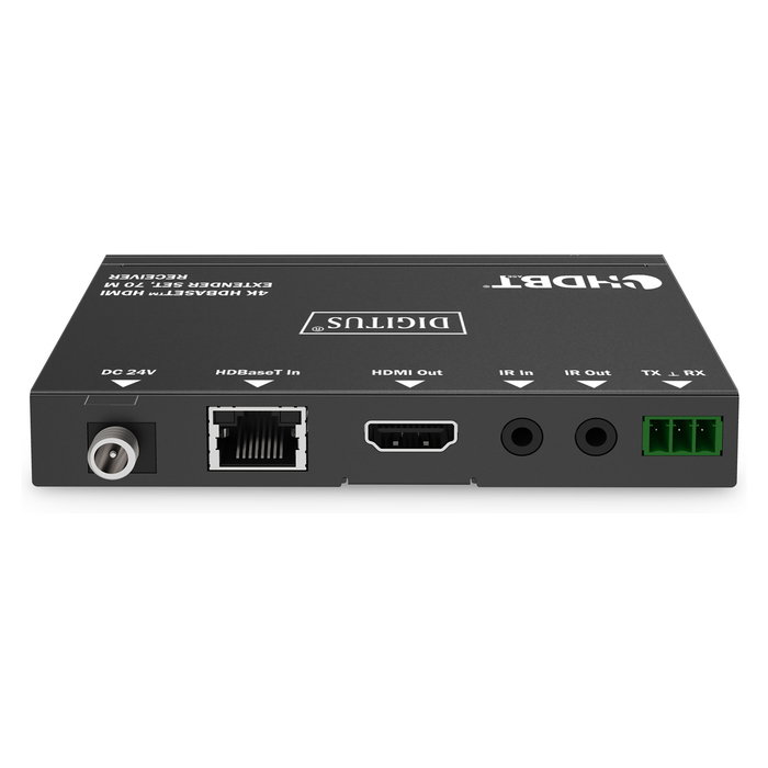 Digitus 4K HDBaseT HDMI Extender Set, 70m Transmisor y Receptor de Señales AV Alámbrico Negro HDCP