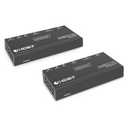 Digitus 4K HDBaseT HDMI Extender Set, 70m Transmisor y Receptor de Señales AV Alámbrico Negro HDCP