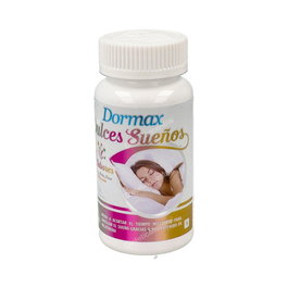 Actafarma Dormax Dulces Sueños Melatonina 1.8mg - 120 Comprimidos Masticables de Naranja, Melón, Fresa y Melocotón
