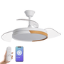 Yoevu Ventilador de Techo Wifi Inteligente Nature White con Alexa y LED Regulable