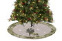 DKD Home Decor Base para Árbol Poliéster 105x0,5x105 Verde y Beige