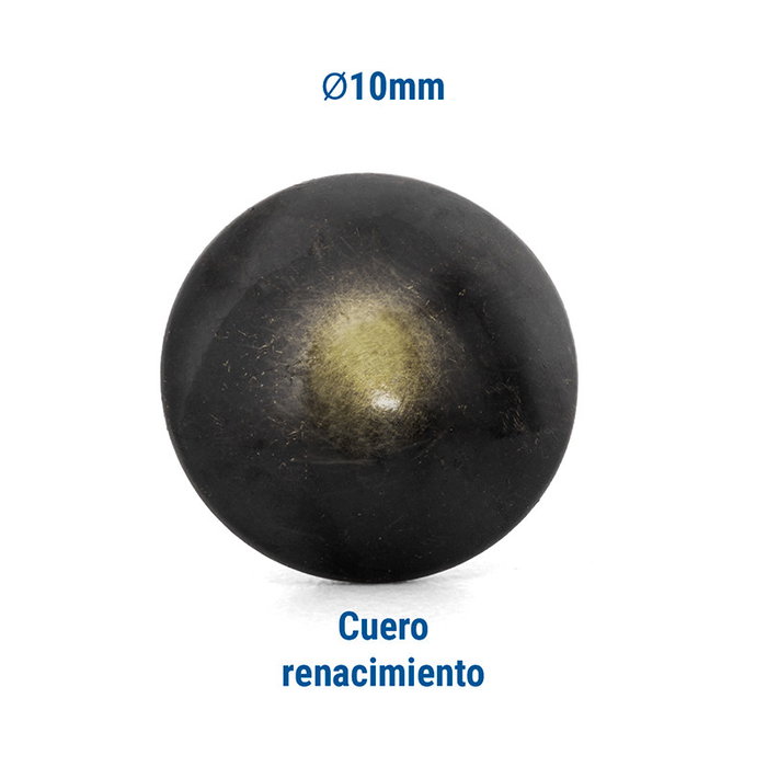 Q&Q Tachuela Lisa Hierro Latonado Ø10 Diam.Tach 10Mm. Acabado Pulido Brillo Set 100 Unidades