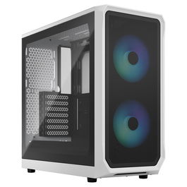 Fractal Design Focus 2 RGB White Torre para PC con Ventana de Vidrio Templado y Control RGB