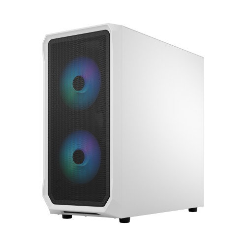 Fractal Design FD-C-FOC2A-04 Focus 2 Caja de PC Torre Blanca ATX, micro ATX, Mini-ITX con Ventana Lateral y RGB