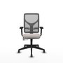 PIQUERAS Y CRESPO Silla de oficina Motilla Sincro/Traslack Blanco y Gris