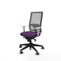 PIQUERAS Y CRESPO Silla de oficina Horna con mecanismo Sincro, Morado y Gris