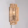 Aplique de Pared Mirpur Khas, Estilo Natural y Mediterráneo, Madera, E27, SKD-W1025