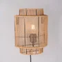 Aplique de Pared Mirpur Khas, Estilo Natural y Mediterráneo, Madera, E27, SKD-W1025