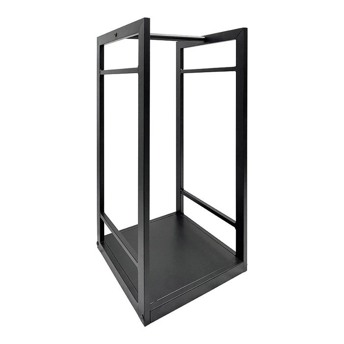 Edm Soporte para leña Metálico Negro 33 x 33 x 68 cm