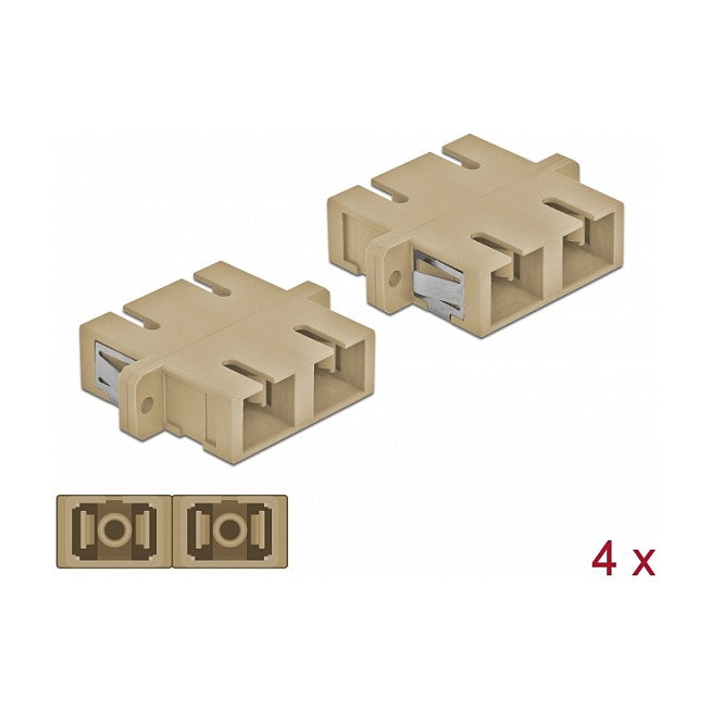 DeLOCK Acoplador de Fibra Óptica SC Duplex Hembra a SC Duplex Hembra Beige DeLOCK Acoplador de Fibra Óptica SC Duplex Hembra a SC Duplex Hembra Beige