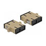 DeLOCK Acoplador de Fibra Óptica SC Duplex Hembra a SC Duplex Hembra Beige