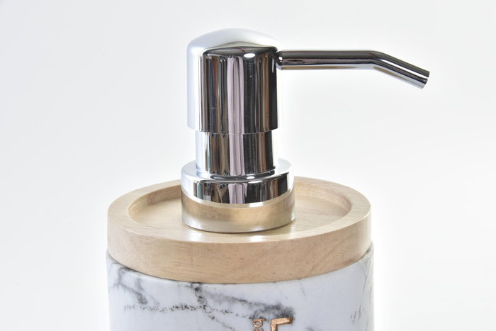 DKD Home Decor Dosificador de Resina y Caucho Mármol Blanco DKD Home Decor Dosificador de Resina y Caucho Mármol Blanco