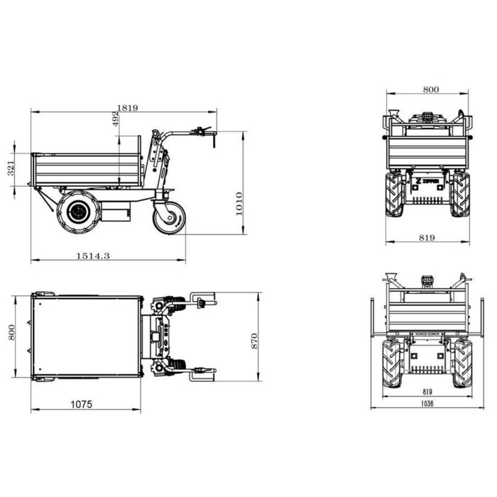 ZIPPER Zipper ZI-ED600 Elektrodumper ZIPPER Zipper ZI-ED600 Elektrodumper
