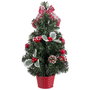 Árbol de Navidad Rojo Verde PVC Piñas 26 x 26 x 50 cm