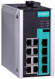 Moxa EDS-G512E-4GSFP-T Switch Ethernet gestionado con 12 puertos Gigabit y 8 puertos PoE+