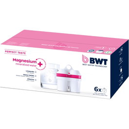 BWT 125681749 Pack de 6 cartuchos para agua mineralizada con magnesio