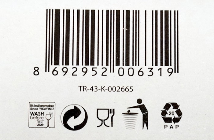 Lav Set de 6 Vasos para Agua de 295 cc Colección Liberty - Vasos de 6 x 6 x 13 cm (8 Cajas)