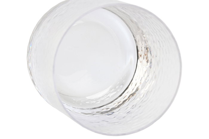 DKD Home Decor Set de 6 Vasos de Cristal con Relieve de 360ml