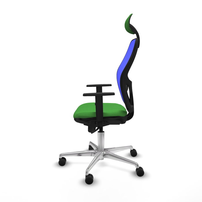 PIQUERAS Y CRESPO Silla de oficina Jorquera con mecanismo Sincro, Tela Verde y Malla Azul PIQUERAS Y CRESPO Silla de oficina Jorquera con mecanismo Sincro, Tela Verde y Malla Azul