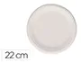 Bunzl Plato Fibra Caña Azucar Biodegradable Blanco 22 cm Diametro Paquete 50 Unidades
