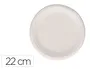 Bunzl Plato Fibra Caña Azucar Biodegradable Blanco 22 cm Diametro Paquete 50 Unidades