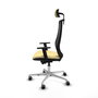 PIQUERAS Y CRESPO Silla de oficina Mardos con mecanismo Sincro/Traslack Crema y Negro